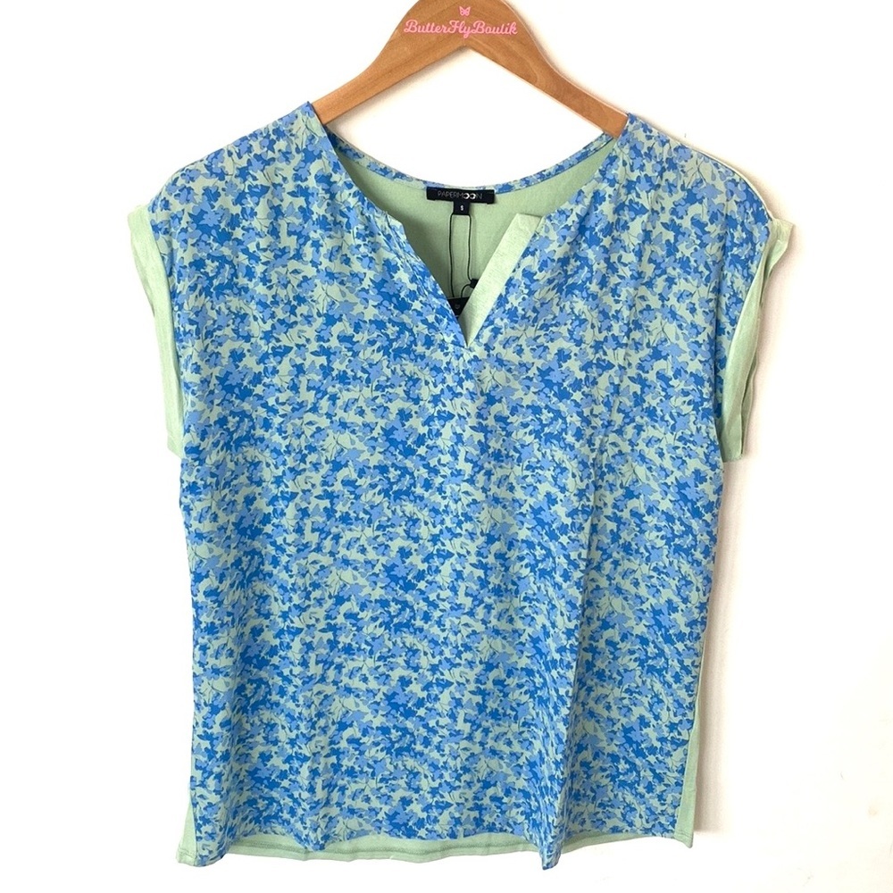 (A4c) Anthropologie Papermoon‎ Mixed Media Sleeveless Top, Size Small, NWT